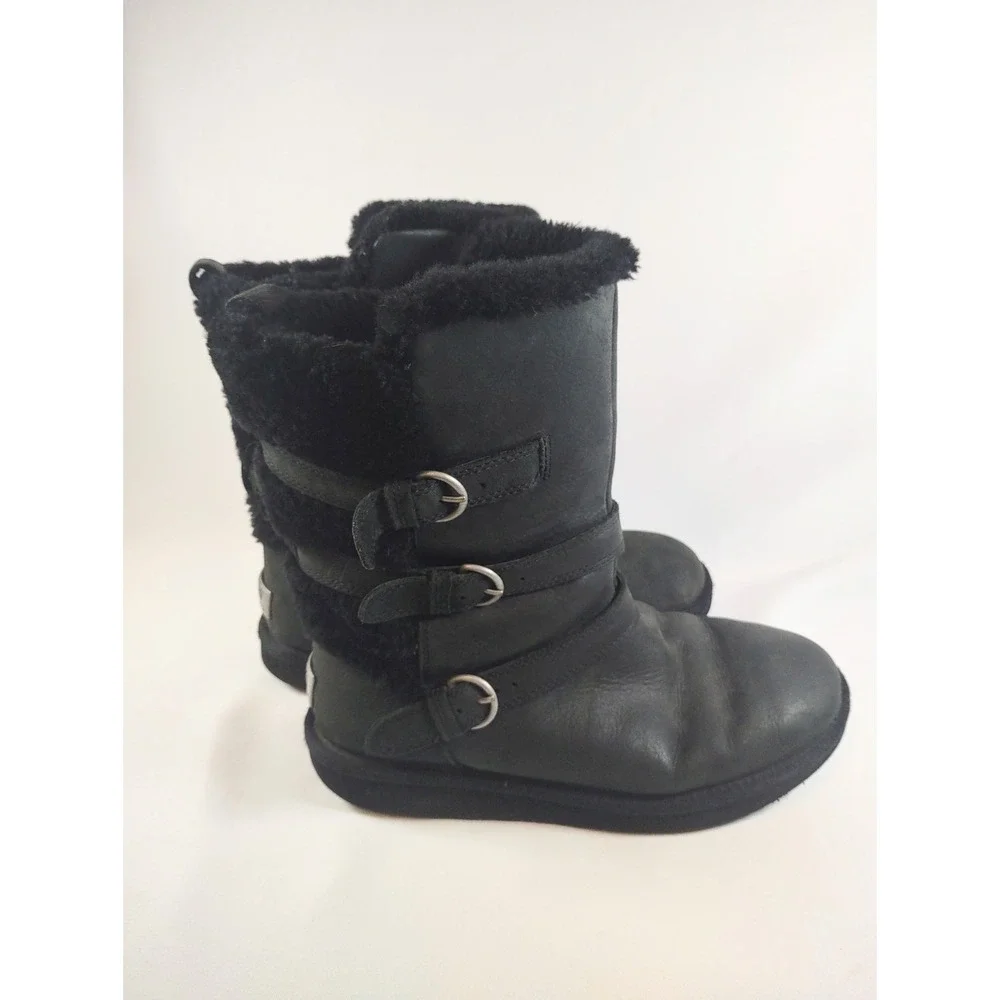 Black Moto Style Becket UGGs Size 6.5 Women's Winter UGG Boots